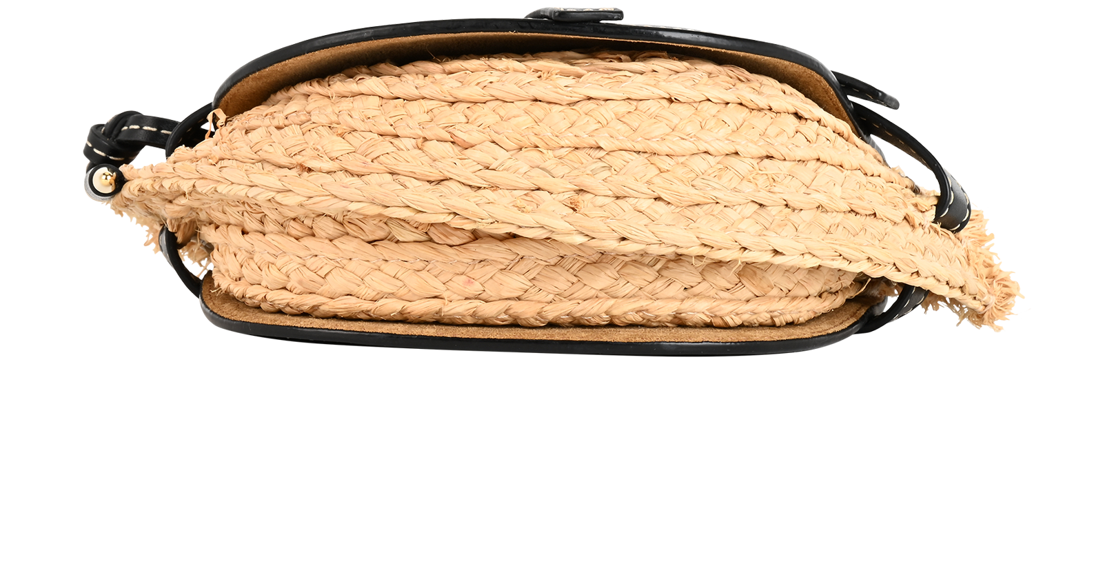 Mini Gate, &pound;490, Handbags, Beige/Black, Raffia, Top view